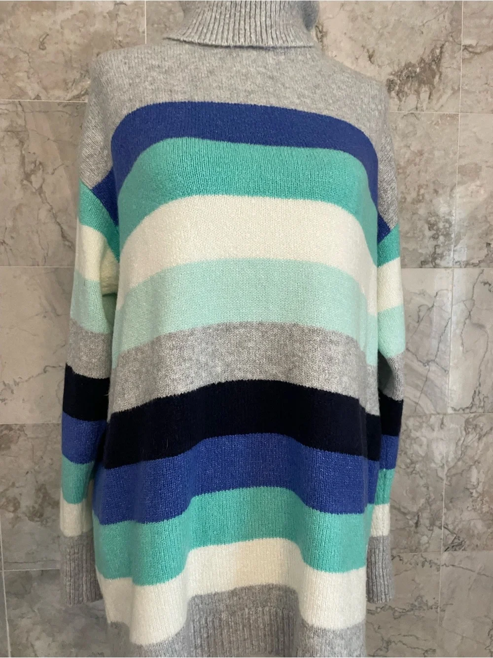 Talbots Striped Turtleneck Sweater